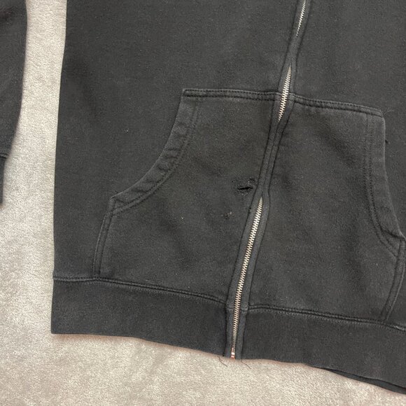Thrasher Magazine LOGO ZIP UP Skateboard Hoodie BLACK size Medium - Picture 3 of 10